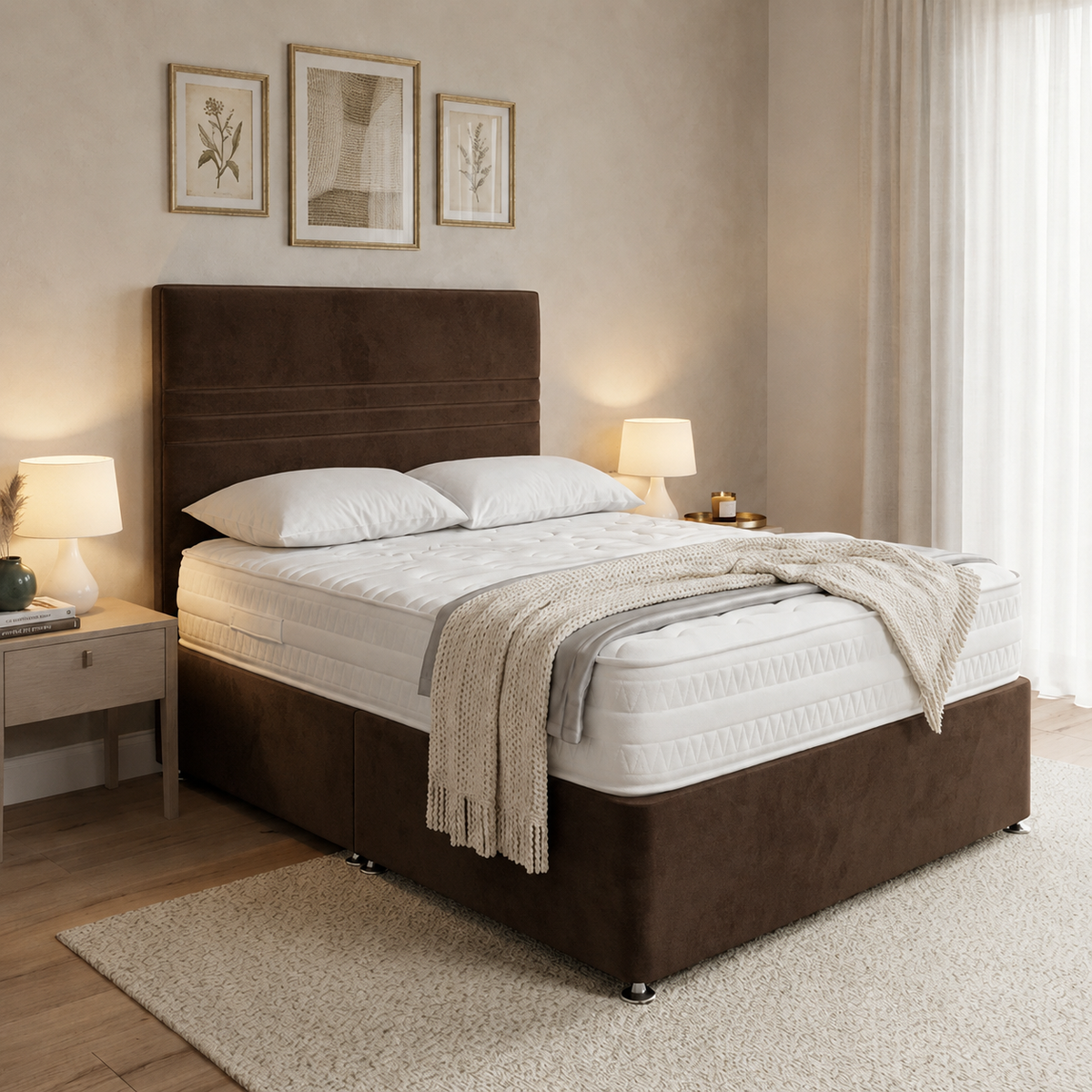 Essentials Divan Bed - With 24' Headboard