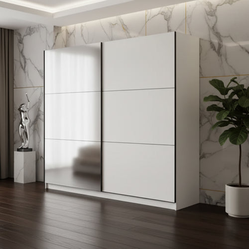 Hartwell Sliding Wardrobe with Mirror – White