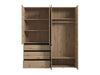 Belmont Mirrored Wardrobe with Drawers – Artisan Oak