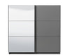Hartwell Sliding Wardrobe with Mirror - Grey