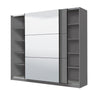 Hartwell Sliding Wardrobe with Mirror - Grey