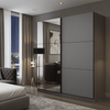 Hartwell Sliding Wardrobe with Mirror - Grey